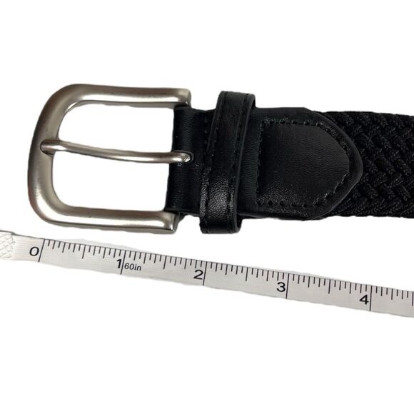 Mugsy jeans men’s one size fits most black woven stretch belt - Picture 5 of 7